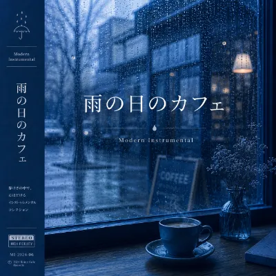 雨の日のカフェ